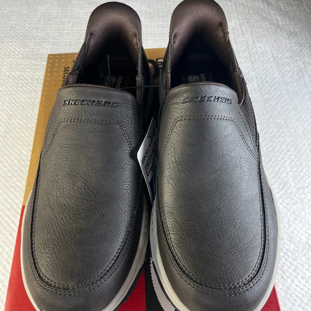Skechers Hands Free Slip-ins Izaiah Brown Swift Fit M Shoes 182001S Size‎ 9 NIB